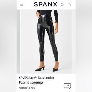 SPANXshape Faux Leather Patent Leggings